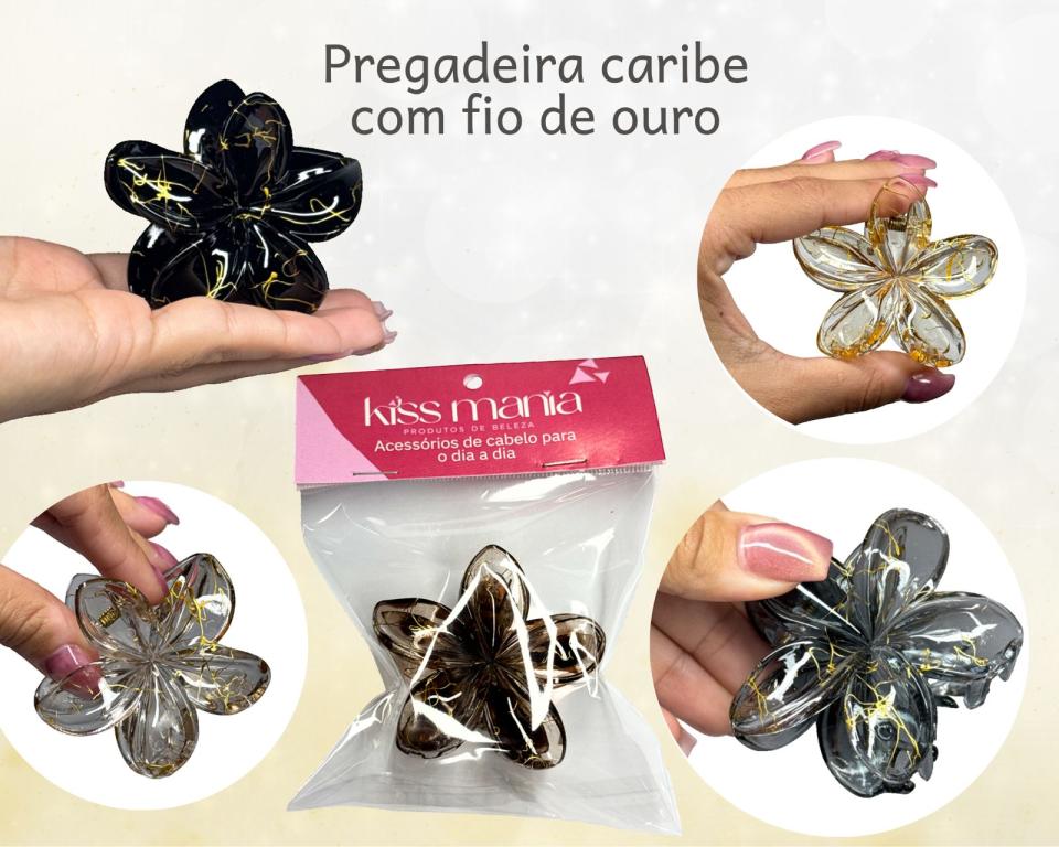 PREGADEIRA CARIBE C/ FIO DE OURO 6cm