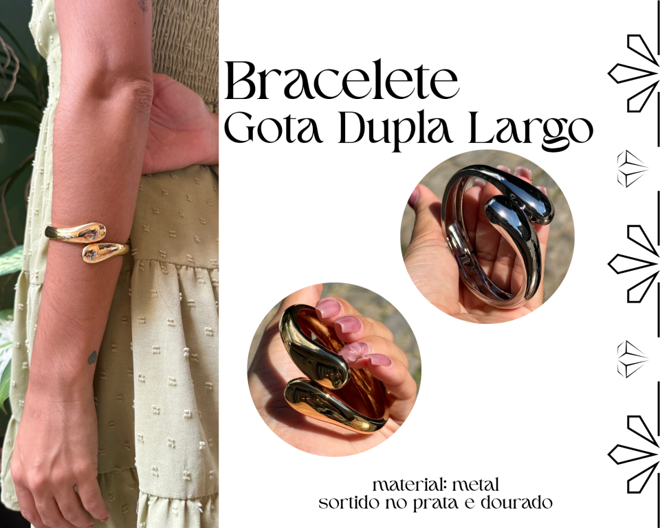 BRACELETE GOTA DUPLA LARGO