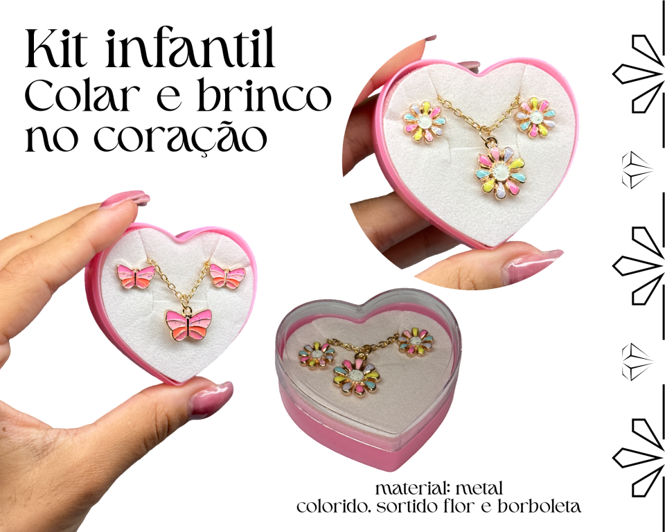 KIT COLAR E BRINCO INFANTIL