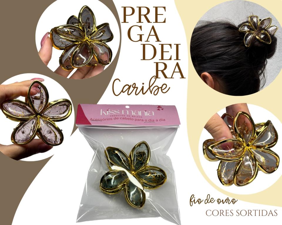 PREGADEIRA CARIBE FIO DE OURO 8cm