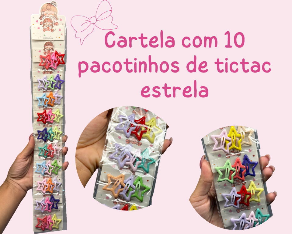 CARTELA TIC TAC ESTRELA C/10 PCT