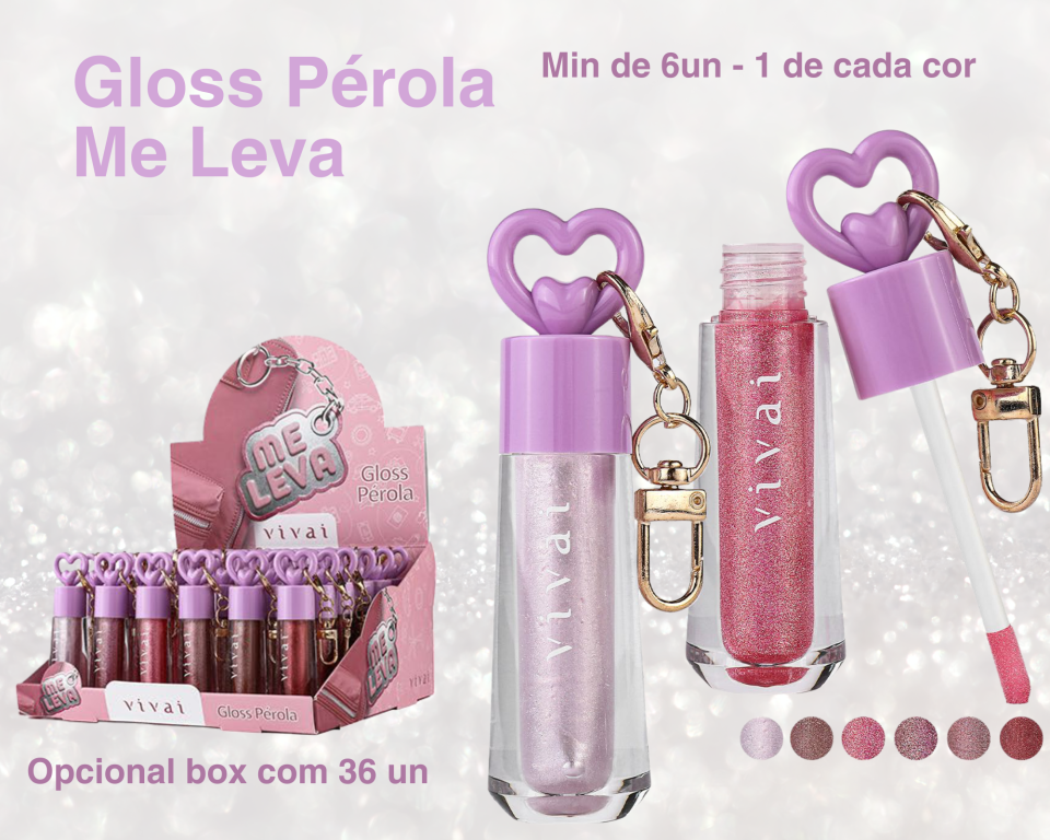 BATOM GLOSS PEROLA ME LEVA (MINIMO 6)