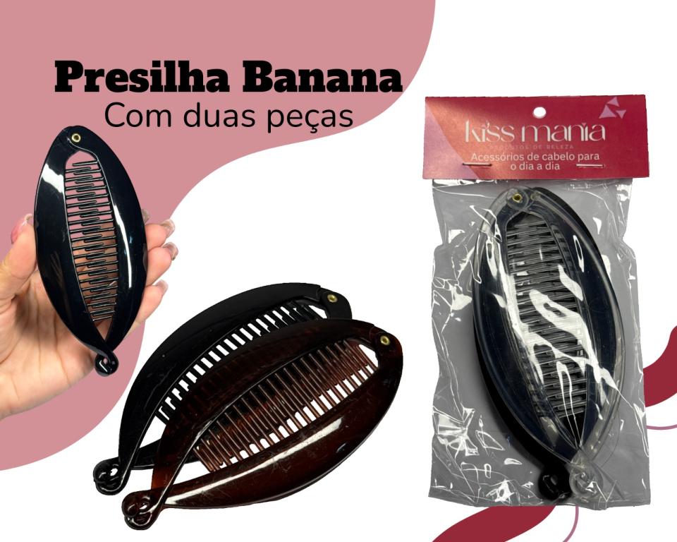 PRESILHA BANANA C/2 COLORIDA 13cm