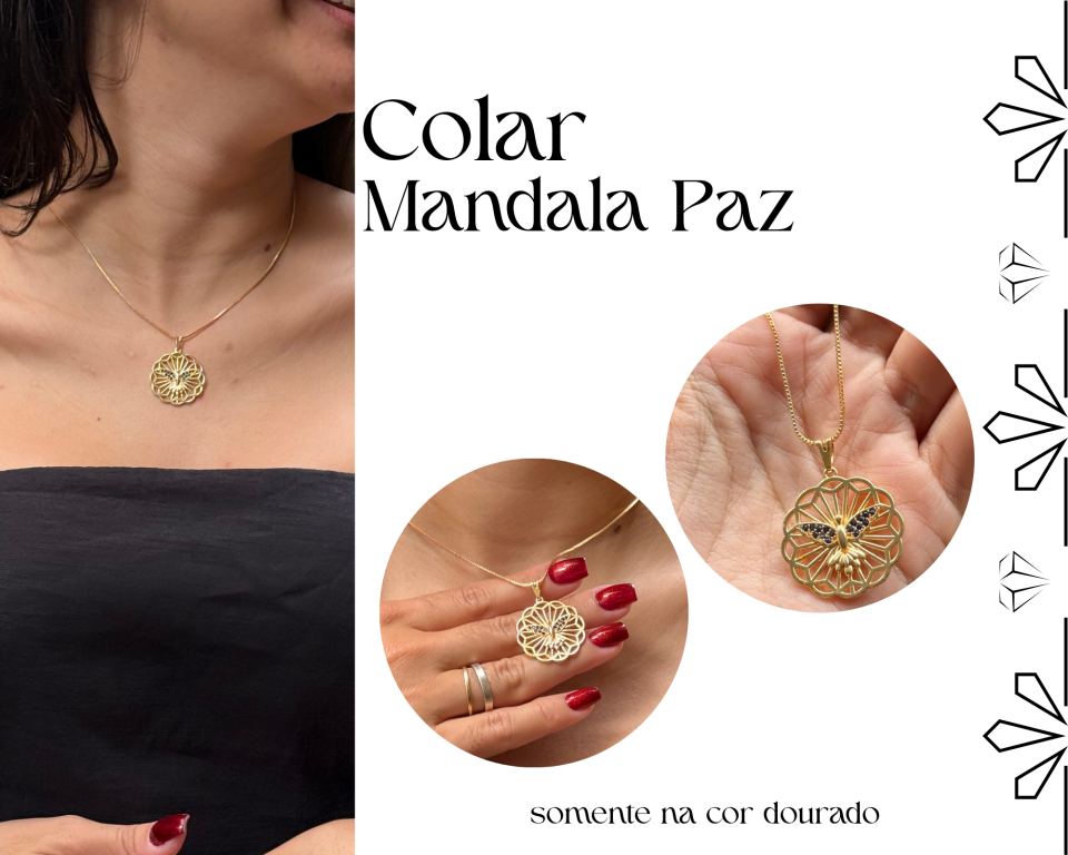 COLAR MANDALA PAZ