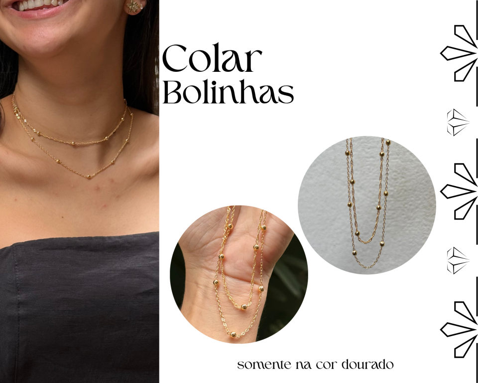 COLAR DUPLO BOLINHAS