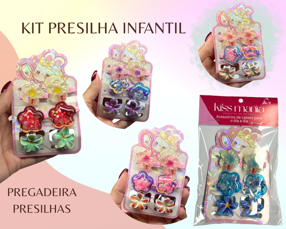 KIT PRESILHA E XUXINHA CARIBE FLOR C/6