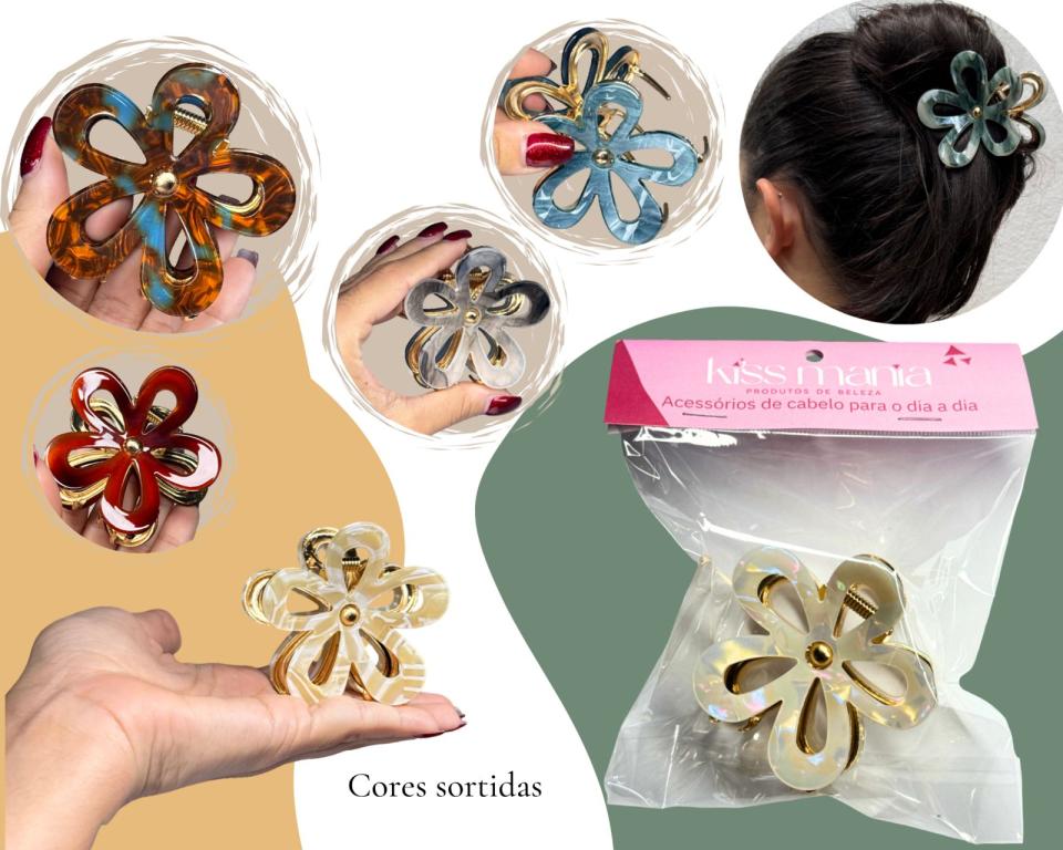 PREGADEIRA FEELS FLOR MARMORIZADA 6.5cm