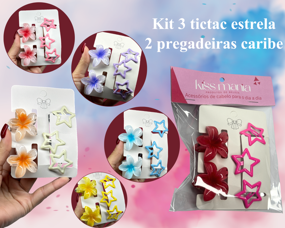 KIT TIC TAC ESTRELA E PREGADEIRAS