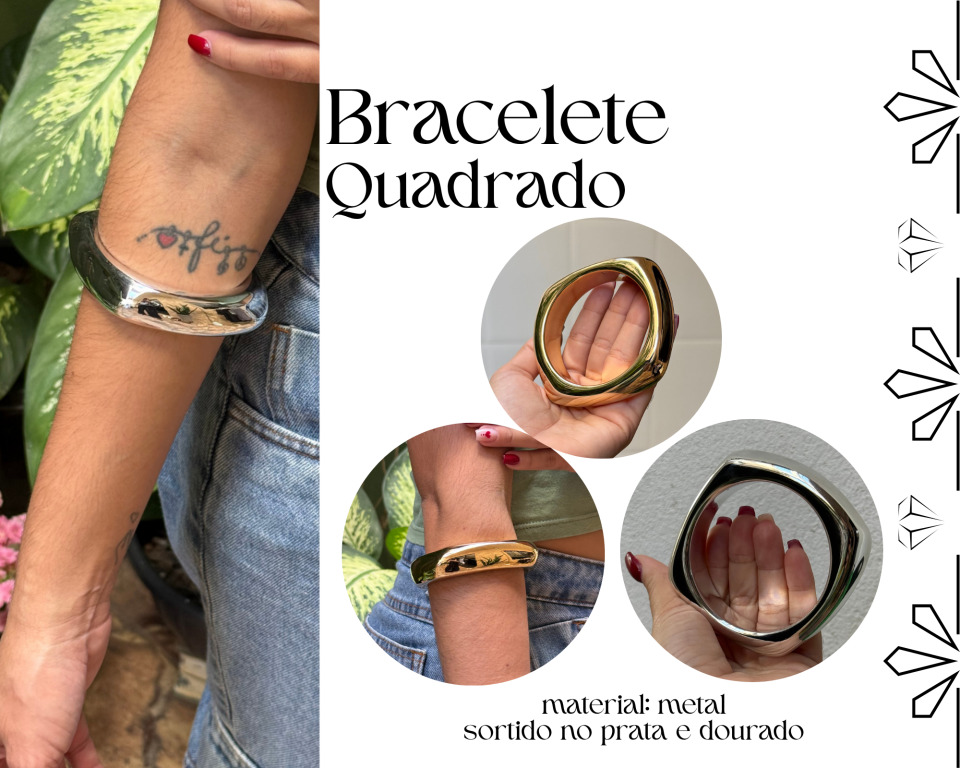 BRACELETE LISO QUADRADO
