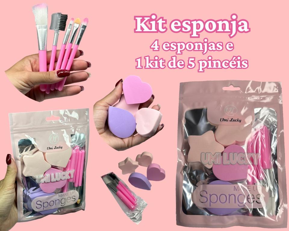 KIT ESPONJA C/4 +5 PINCEIS