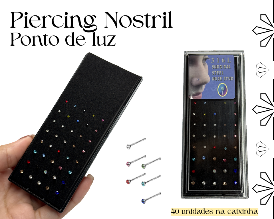 PIERCING NOSTRIL CAIXINHA