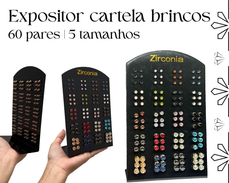 CARTELA BRINCOS 60 PARES