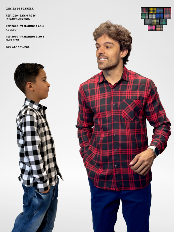CAMISA FLANELADA MANGA LONGA