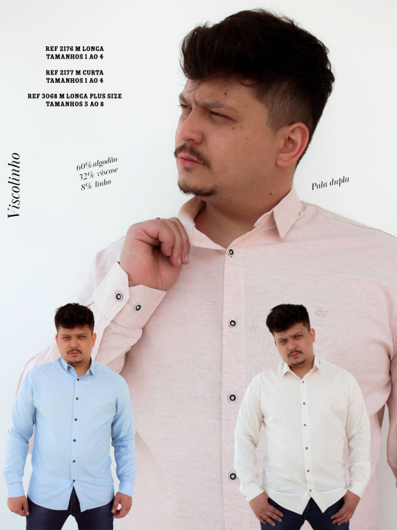 CAMISA SOCIAL MANGA LONGA LINHO