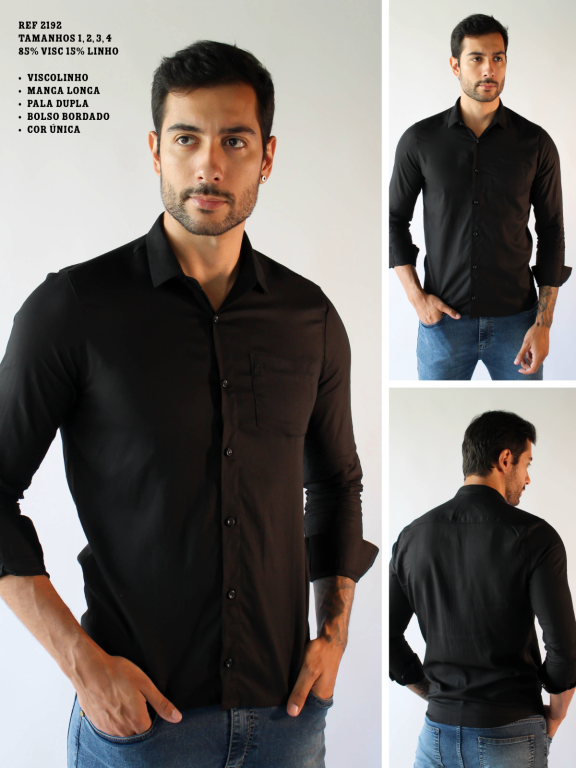 CAMISA SOCIAL MANGA LONGA