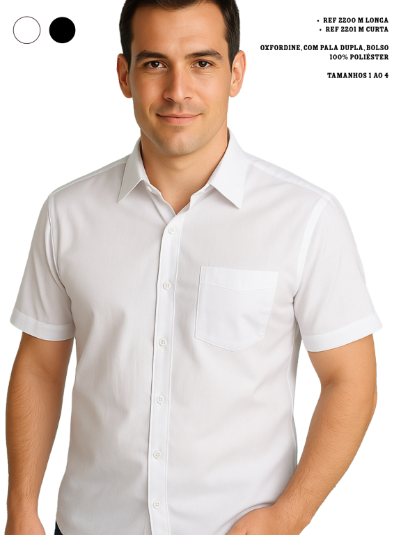 CAMISA SOCIAL MANGA CURTA