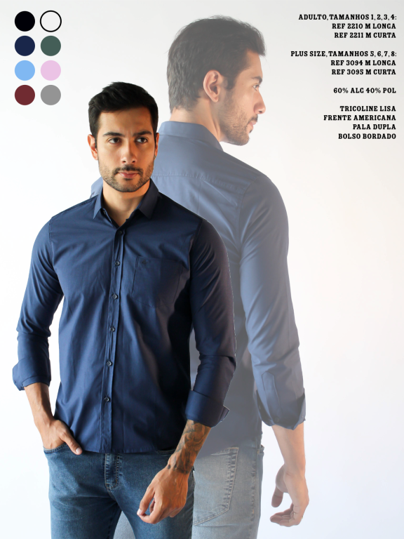 CAMISA SOCIAL MANGA LONGA