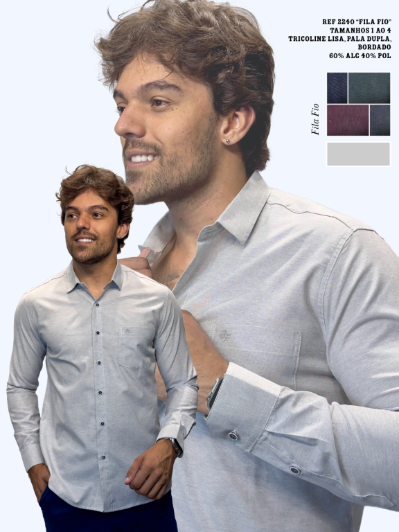 CAMISA SOCIAL MANGA LONGA