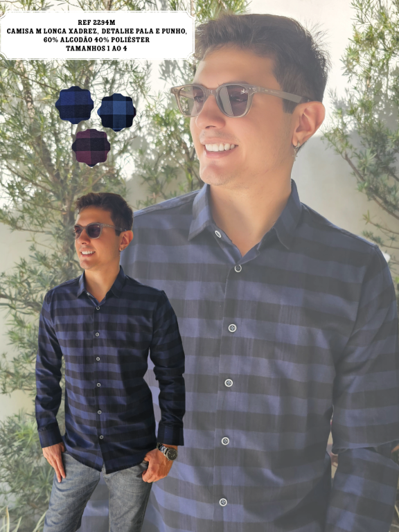 CAMISA XADREZ MANGA LONGA