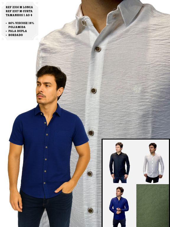 CAMISA SOCIAL MANGA CURTA MARROQUINO