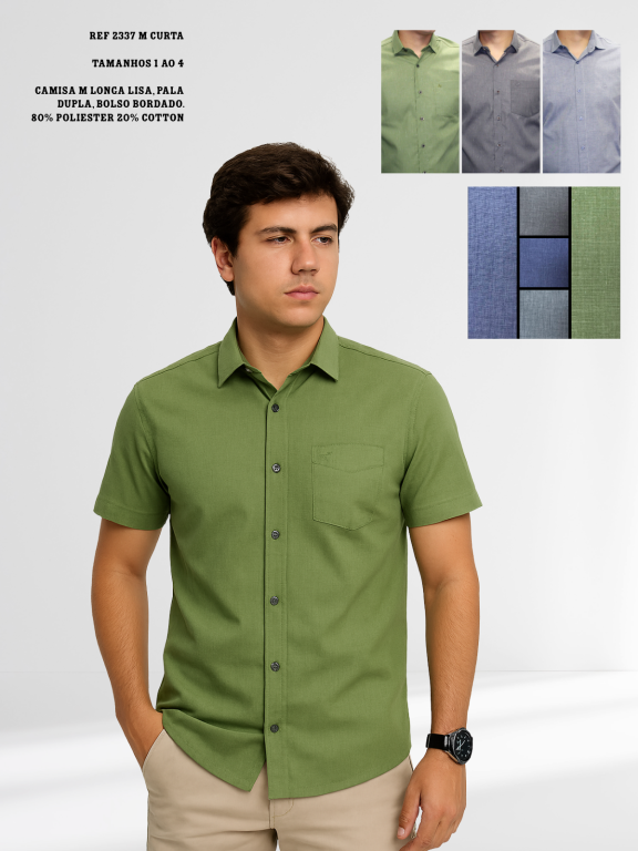 CAMISA SOCIAL MANGA CURTA