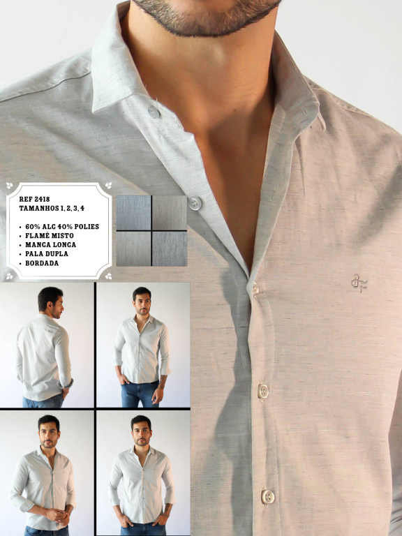 CAMISA SOCIAL MANGA LONGA