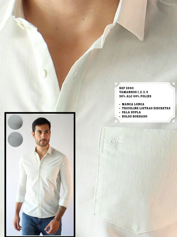 CAMISA SOCIAL MANGA LONGA