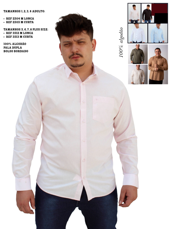 CAMISA SOCIAL MANGA LONGA