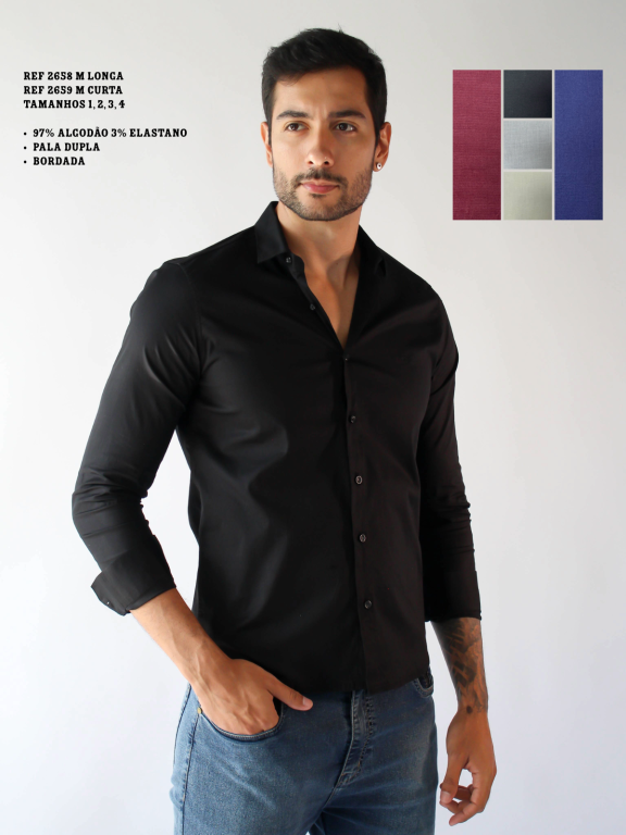 CAMISA SOCIAL MANGA LONGA