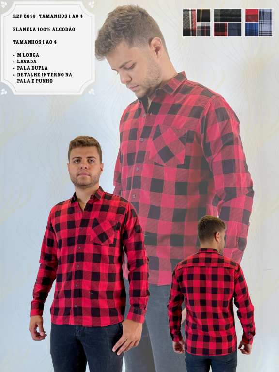 CAMISA FLANELADA MANGA LONGA