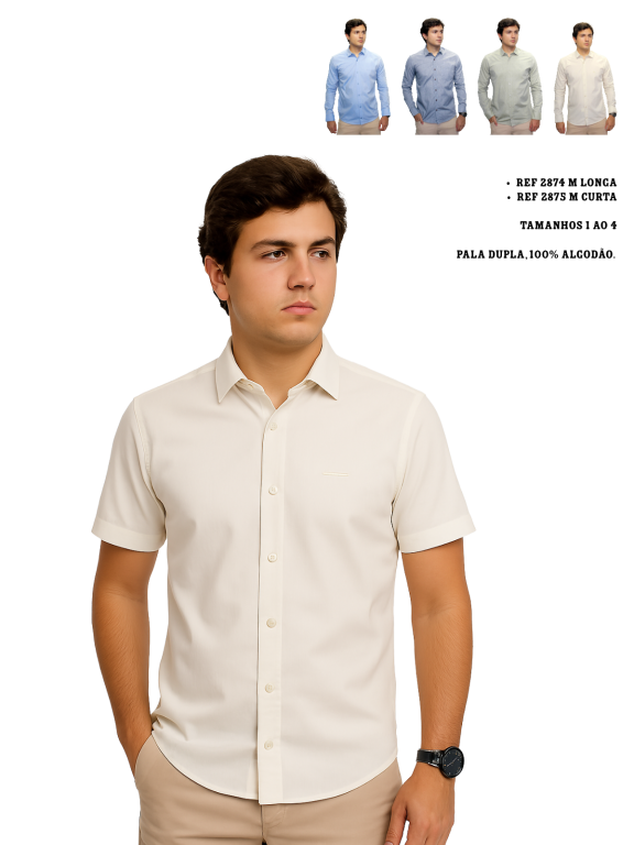 CAMISA SOCIAL MANGA CURTA