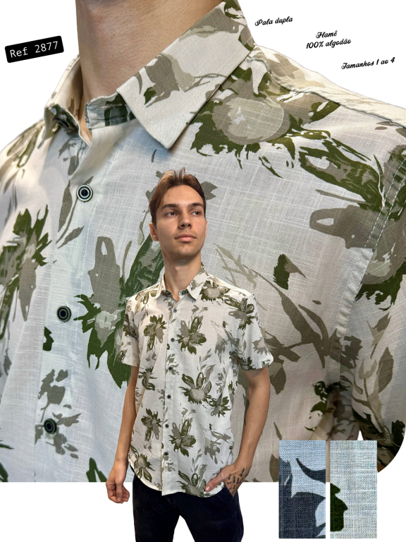 CAMISA MANGA CURTA ESTAMPADA, FLAME