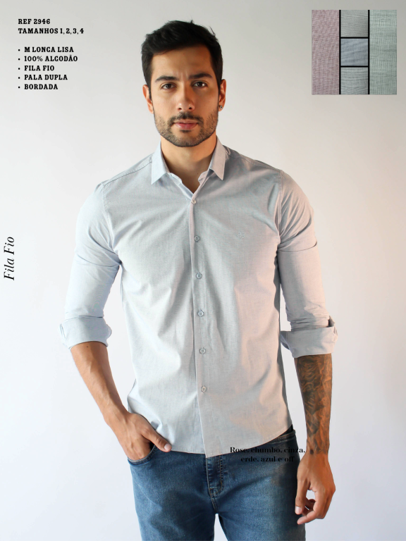 CAMISA SOCIAL MANGA LONGA