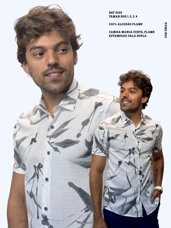 CAMISA MANGA CURTA ESTAMPADA, FLAME