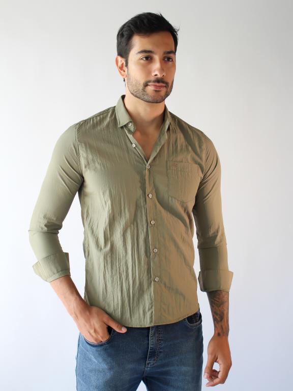 CAMISA SOCIAL MANGA LONGA POLIAMIDA PLUS SIZE
