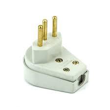 PLUG MACHO 90G C/PRENSA CABO 2P+T 10A BRANCO (CX-304/2)
