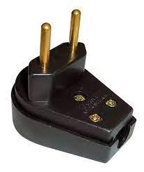 PLUG MACHO 90G C/PRENSA CABO 2P 20A PRETO (CX-303/2)