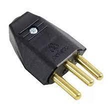 PLUG MACHO 2P+T PRETO 10A (CX-217/Z)