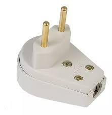 PLUG MACHO 90G C/PRENSA CABO 2P 10A BRANCO (CX-300/2)