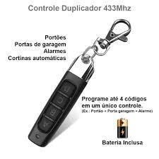 CONTROLE CLONE SLIM 433MHZ PRETO