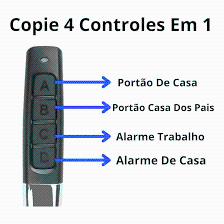 CONTROLE CLONE SLIM 433MHZ PRETO