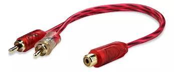 CABO Y RCA 2 MACHO X 1 FEMEA CRISTAL (E-TECH) ET-RCA07