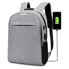 MOCHILA PARA NOTEBOOK COM CADEADO DE COMBINAÇAO BM-B550 CINZA