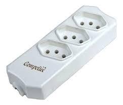 TOMADA BARRA 3 TOMADAS 2P+T 20A BRANCO (CX-3306/Z)