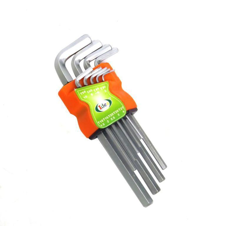 CHAVE ALLEN LONGA AÇO CROMO - 9PÇS - ID4727H