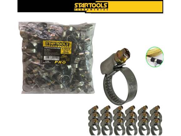 ABRAÇADEIRA 13X19 INOX PCT C/10 AR0259