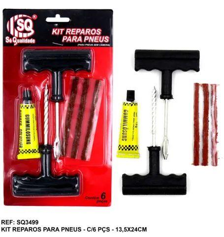 KIT REPARO P/PNEU COM 2 CHAVES 6 PÇS SQ-3499