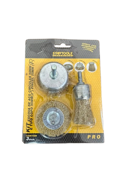 KIT ESCOVA DE AÇO C/3 PCÇ SR0664