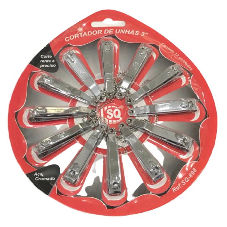 CORTADOR DE UNHAS C/12 PÇS SQ-898