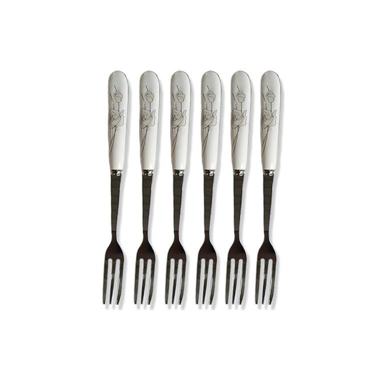 GARFO DE SOBREMESA - PORCELANA   C/6 UN